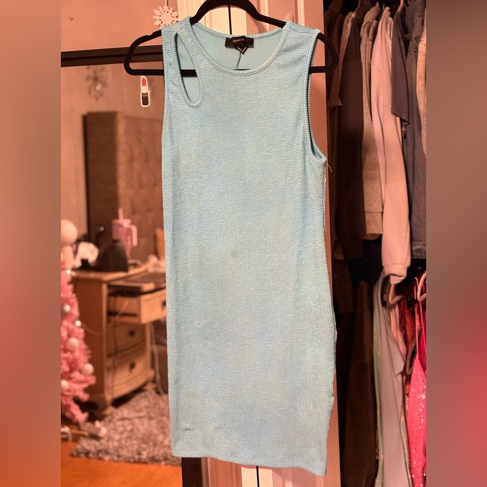 PLUS SIZE FOREVER 21 turquoise MID LENGTH DRESS